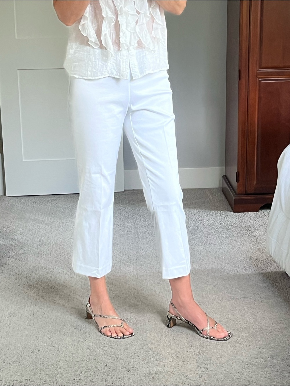 Capri Pants - 2 Pairs - White and Beige